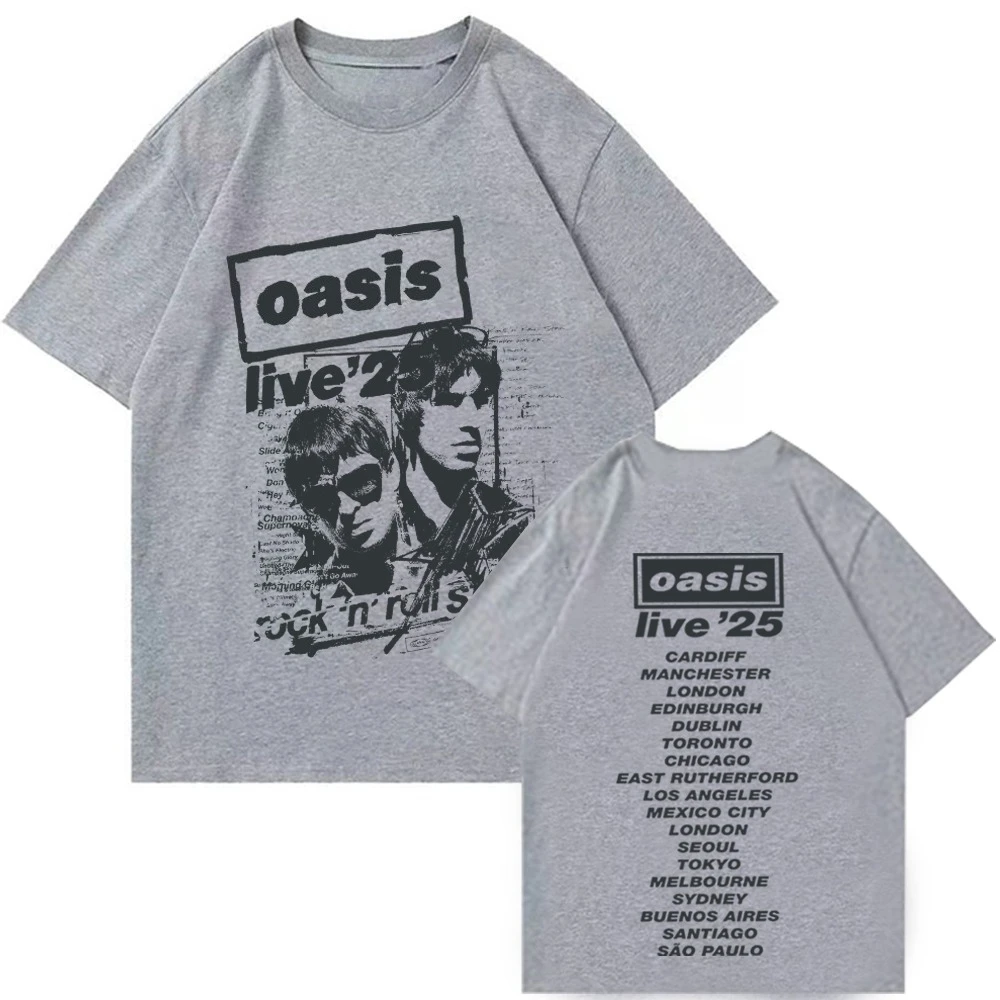 2025 الصيف الواحة لايف 25 جولة 2025 تي شيرت المشجعين هدية Harajuku للجنسين الجولة الرقبة قميص امتصاص العرق وتنفس تي شيرت #3