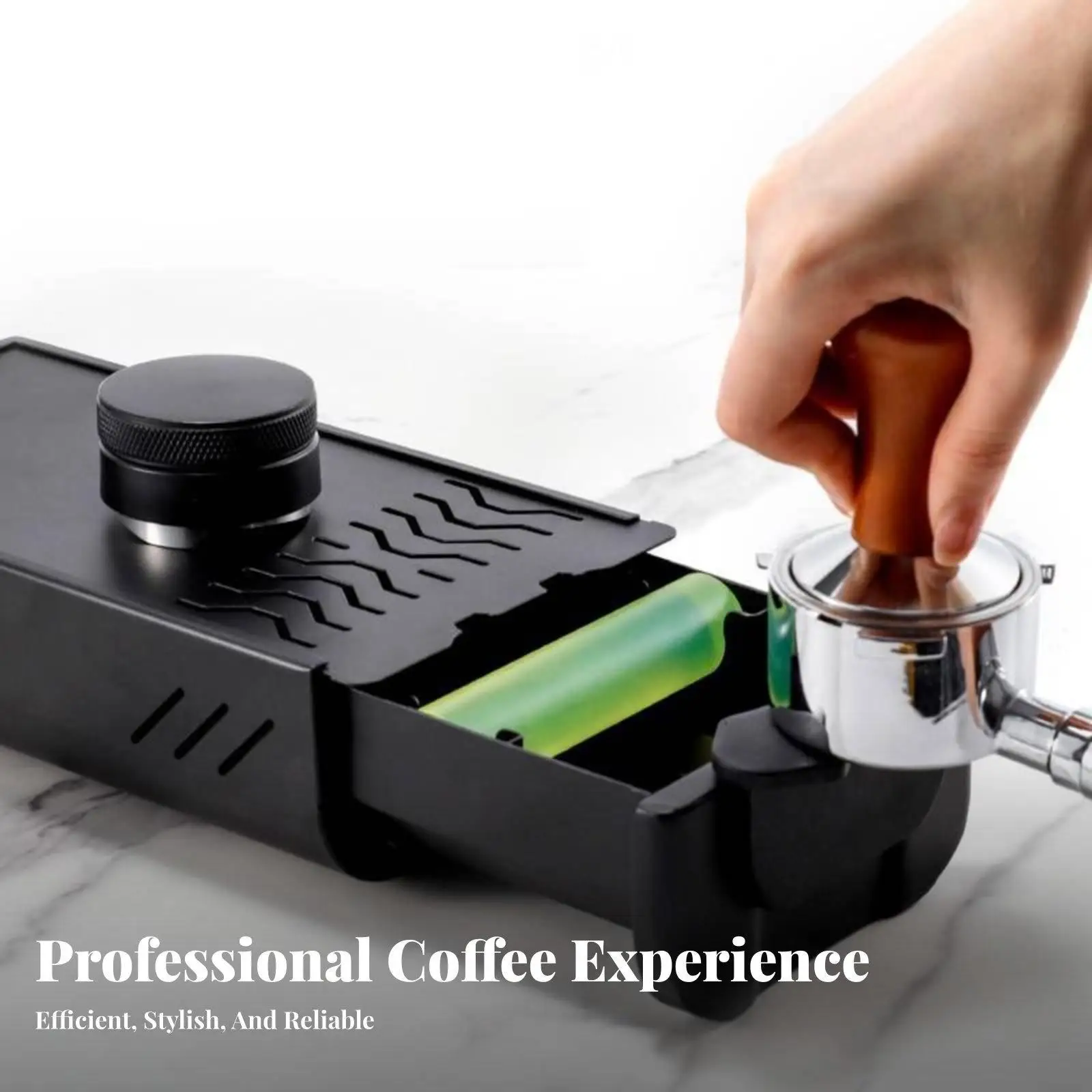 Drawer Residue Container Non Slip Espresso Press Station Coffee Handle Storage for Home Barista