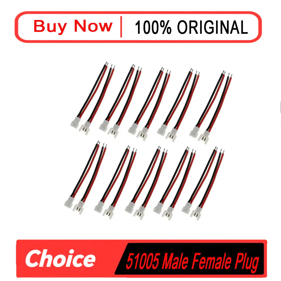10PCS 51005 1S Lipo Battery Balance Charger Cable Molex 51005 Male Female Plug 2.0mm Pitch For RC Models Indoor Drone ACCS Part