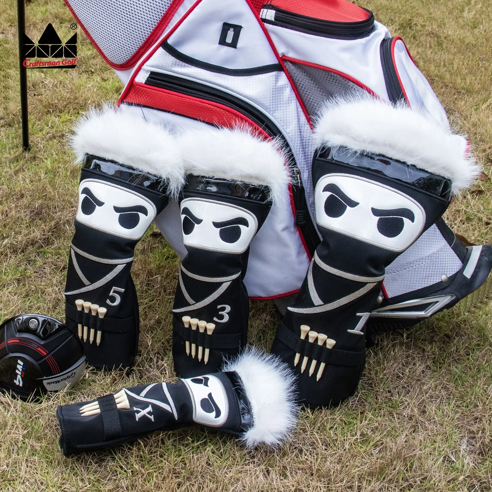 

Чехол на голову водителя гольфа Ninja с защитным чехлом для держателя футболки для водителя гольфа (No 1-е дерево)