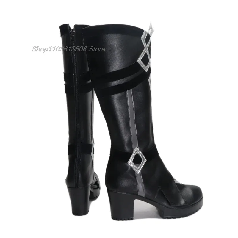 

DY20Genshin Impact Il Capitano Cosplay The Captain Shoes Thrain Sentinel Knight Boots For Women Men Outfit Props25
