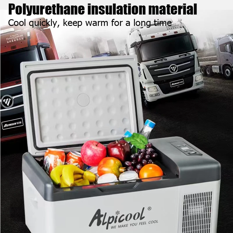 12/24V Portable Compressor Refrigerator 15L Cooler For Caravan Camping Travel or Cosmetic Freezer Car Mini Fridge AC 110-240V