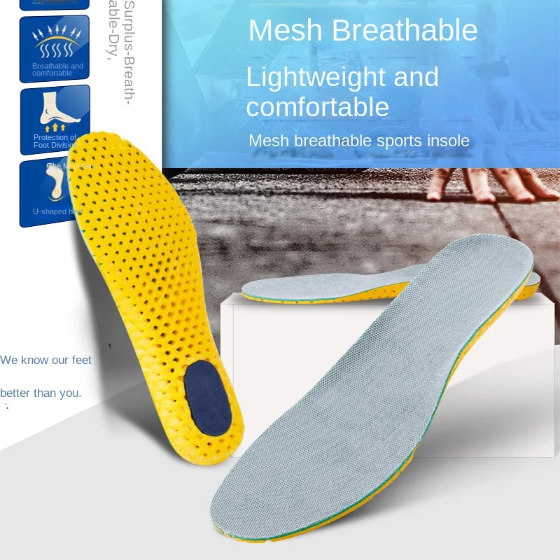 

Summer Deodorant Sports Insoles for Shoes Sweat-absorbing Breathable Anti-sweat Soft Shoe Pads Inserts Men Women's Honeycomb Mat