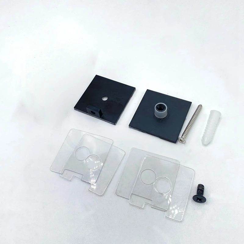 مشبك زجاجي من النحاس LICE، مشبك على شكل حرف U ذو لوحة ثابتة من الزجاج، أجهزة باب شاشة مربعة للحمام من 5/16 بوصة إلى 1/2 بوصة