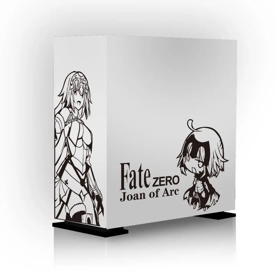 Fate Saber Joan Astolfo PC Fall Aufkleber Anime Aufkleber für ATX Computer Host Dekorative Wasserdicht Abnehmbare Aushöhlen Aufkleber