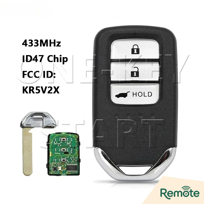 FCC: KR5V2X ID47 Chip 433MHz Proximity-Autoschlüssel für Honda City CRV HRV Civic Odyssey Clarity Jazz Pilot XRV Venzel EX-L – Detail 10