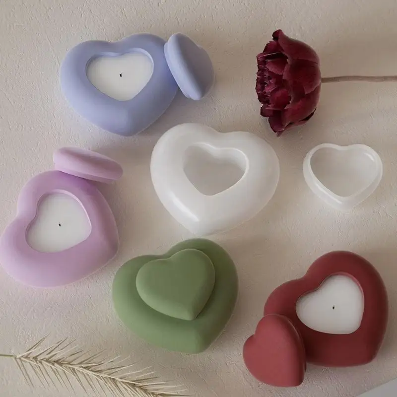 CORD Craft Lovers Silicone Heart Mould Set for Creating Decorative Containers