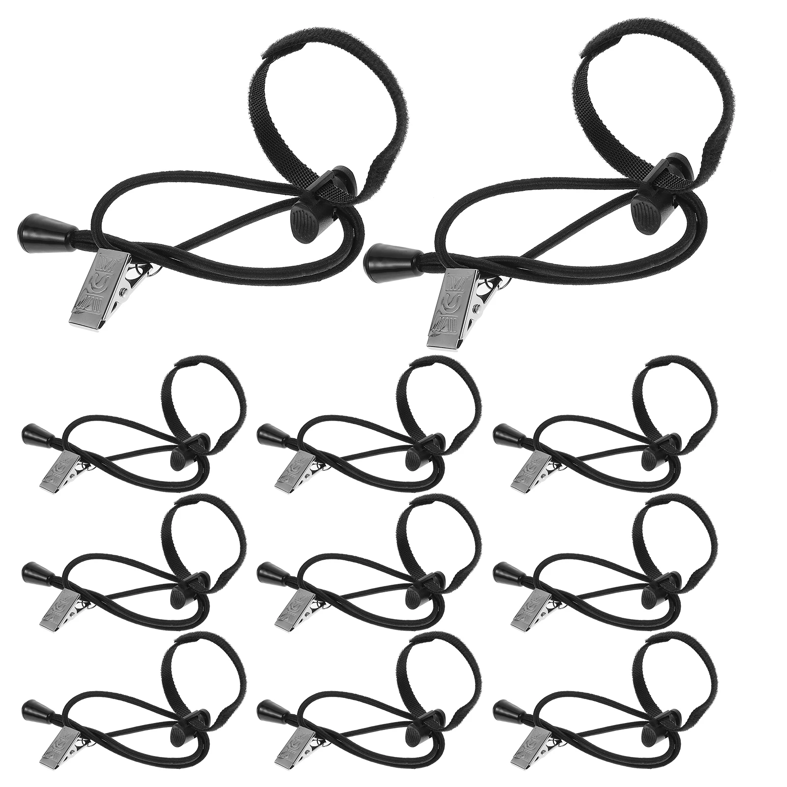 

12Pcs Background Cloth Clip Set Durable Elastic Bands Black backdrop holder clamp photography wrinkle remover accessory