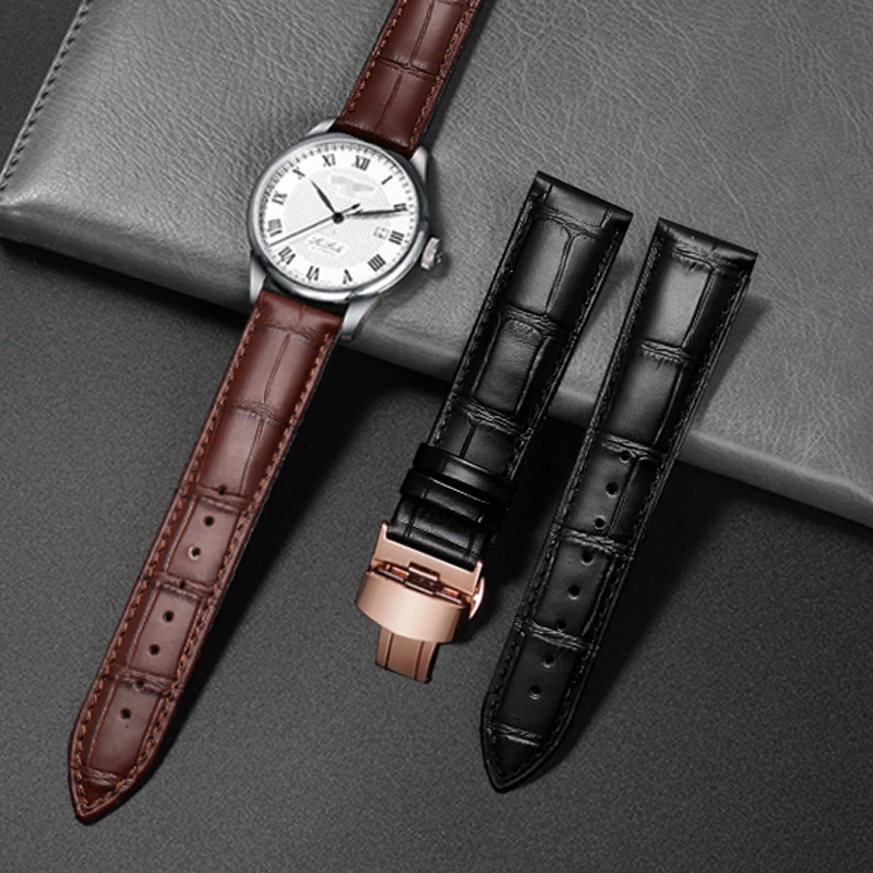 Substitute For MTP-1375 1374 MTH-5001L EFR-303 Series Leather Watch Strap For Men And Women With 12/14/16/18/20/22mm