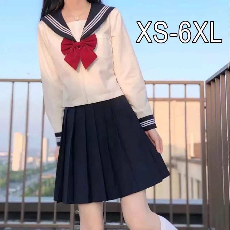 

Plus size School Girl jacket Cosplay JK Uniform Performance Japanese COS Anime Pure lovely Navy Sailor Set BL Men Sissy CD TS