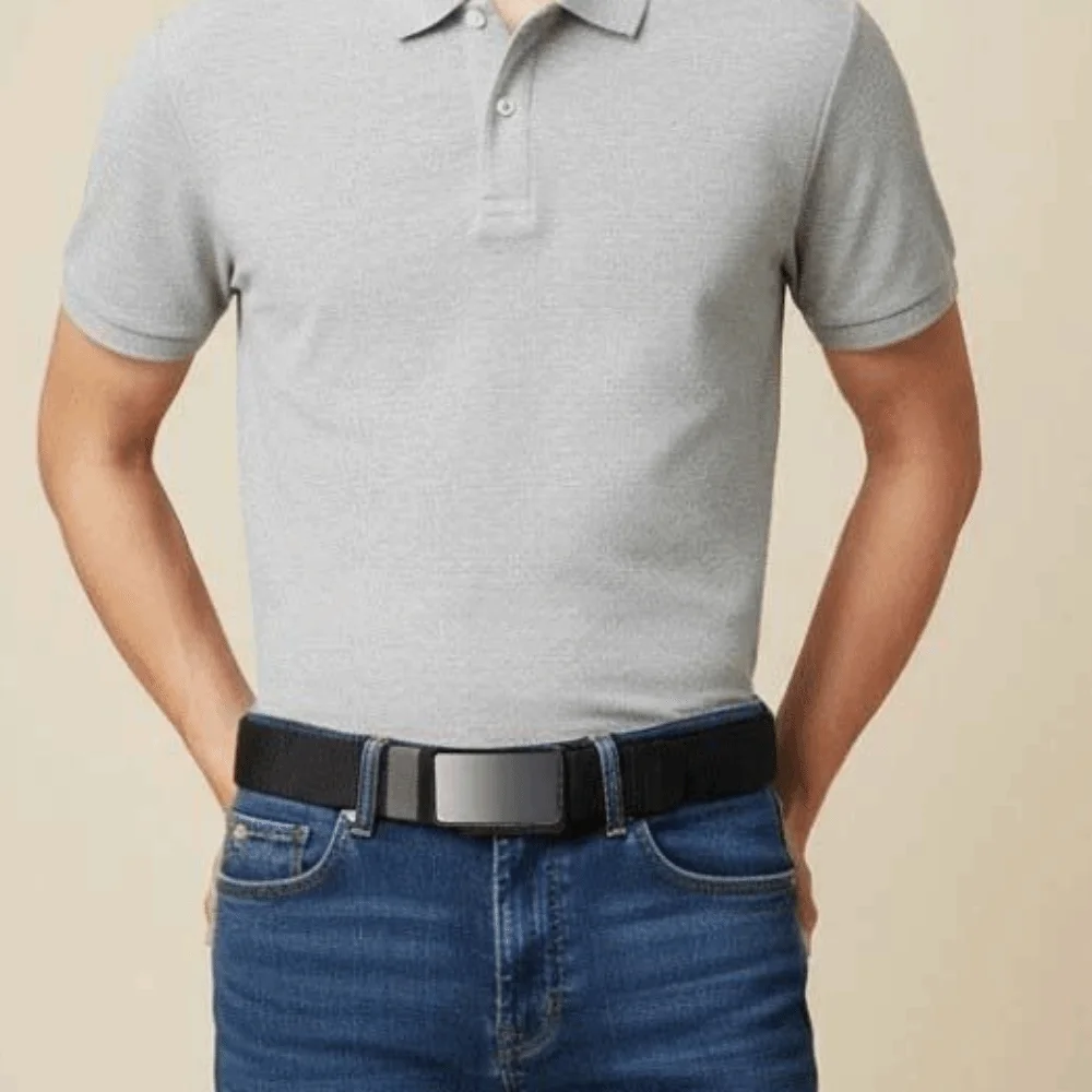 

Alloy Men Weaving Belt Texture 360-degree Swivel Buckle Both Sides Available Belt Durable Sturdy Nylon Waistband Students