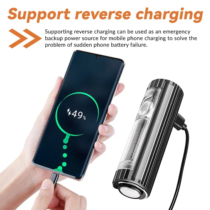 1500Lumen Aluminum Alloy Waterproof USB Charging 1800mAh Bicycle Front Light for MTB Road Cycling Lamp Accessories image 6