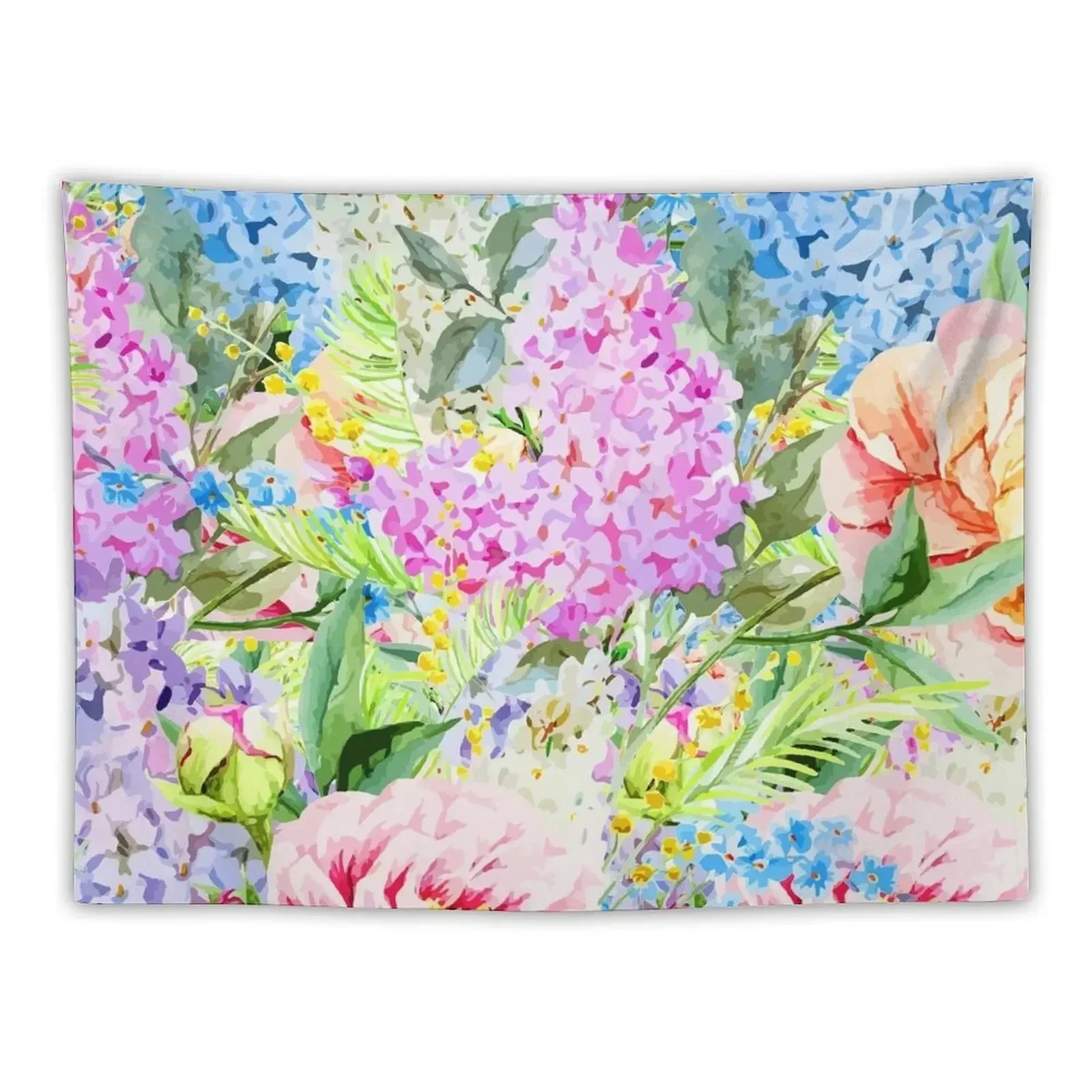 

Brazen Virtue / Watercolor Floral Tapestry Bedroom Decoration Wall Decoration Items Tapestry