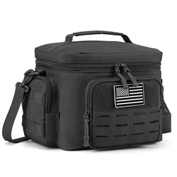 Outdoor Tactical Thermal Cooler Bag Heavy Duty Lunch Box Work Leakproof Insulated Durable Lunch Bag for Men Meal Camping Picnic