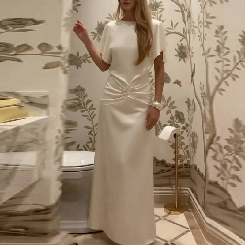 Elegant Solid Backless Bodycon Dress Dresses for Women Summer Spring Fashion Slim Fit