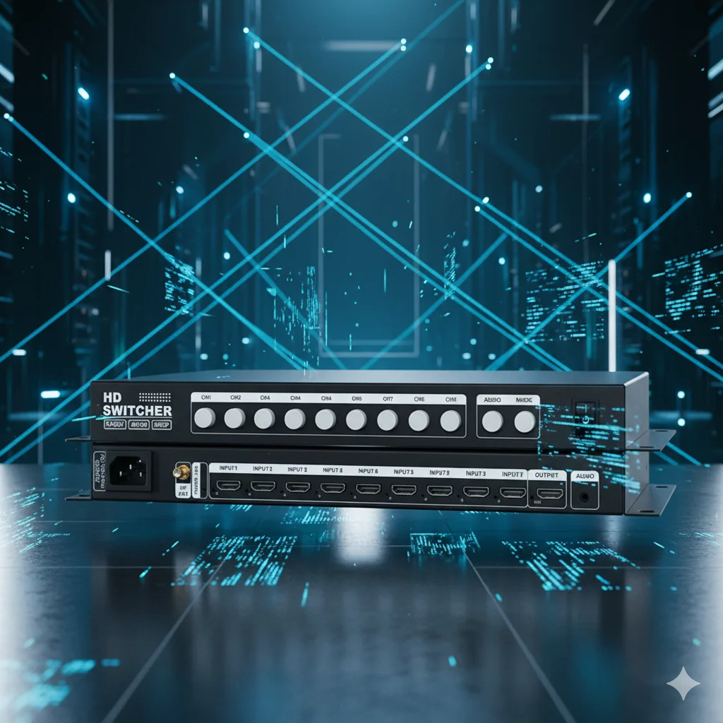 

4K HDMI Multiviewer 9x1 Quad Screen Multiviewer 9x1 9 in 1 out HDMI Multi-Viewer Seamless Switcher with Remote for Laptop PC TV