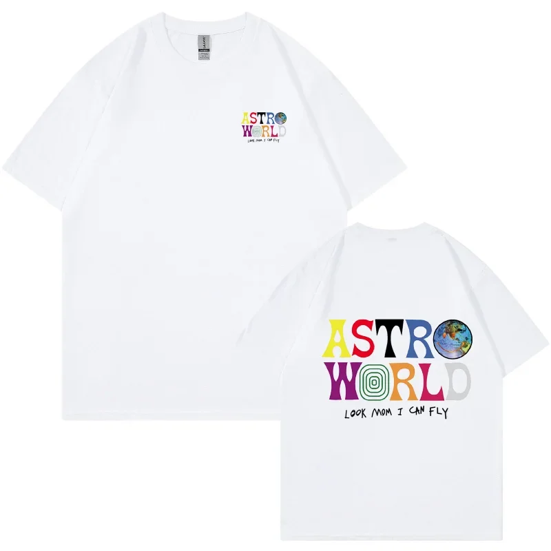 

2025 Summer Look mom i can fly Letter Print Summer Men 100% pure cotton hip-hop street style T-shirt top