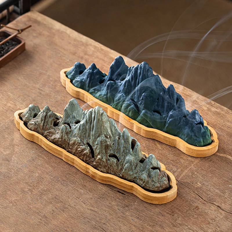 

LTT Qianli Jiangshan Bamboo and Wood Base Fragrance Antique Lying Fragrance Box Tea Ceremony Incense Burner