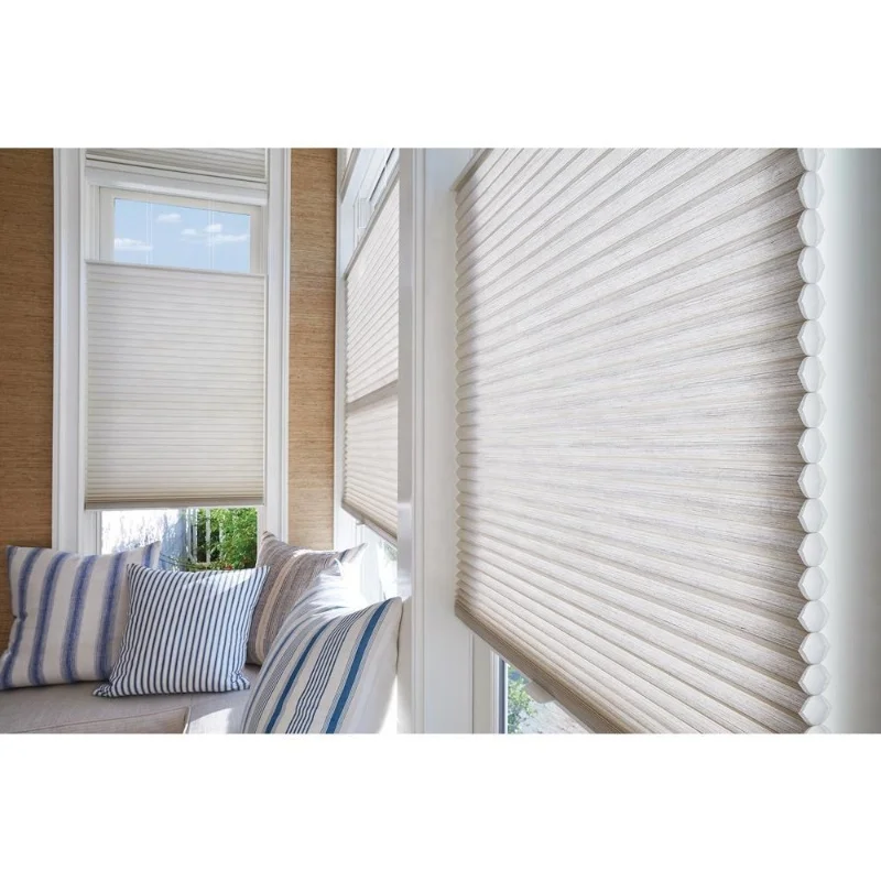 Pleated honeycomb blinds Non-woven honeycomb blinds cordless pleated blinds living room Windows full shading Honeycomb blinds