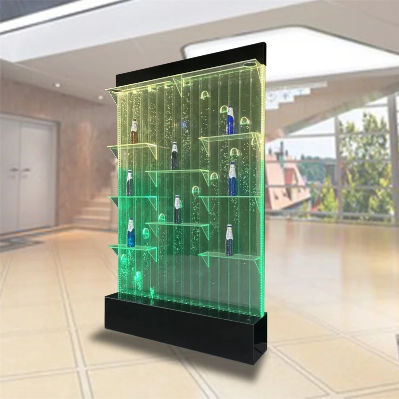 custom.High Quality Acrylic Indoor Water Bubble Wall Panel LED-Lit Bar Shelves for Bar Decor for Party Room Dividers