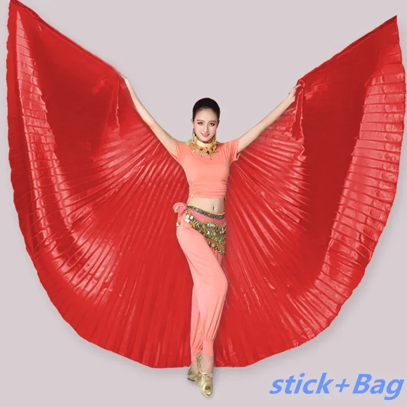 Belly Dance Isis Wings Belly Dance Accessory Bollywood Oriental Egypt Egyptian Wings Costume With Sticks Adult Women Gold