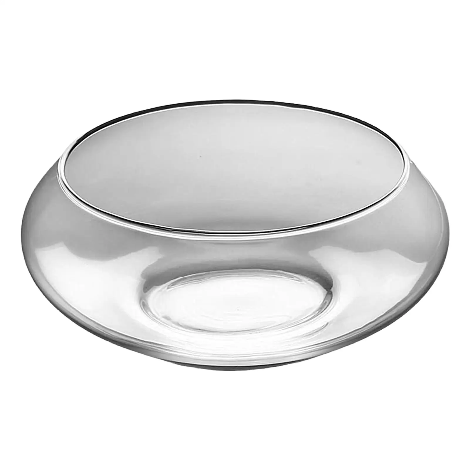 25cm Glass Hydroponics Bowl Shallow Round Wide Plants Pot Large Fish Bowl Indoor Bonsai Flower Succulents Lotus Planting Tool