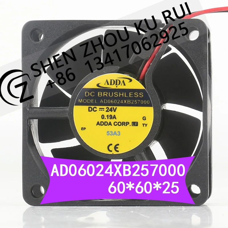 

Original ADDA AD06024XB257000 24V 0.19A AC EC 6025 60X60X25MM 6CM 2-wire inverter Double ball bearing cooling fan