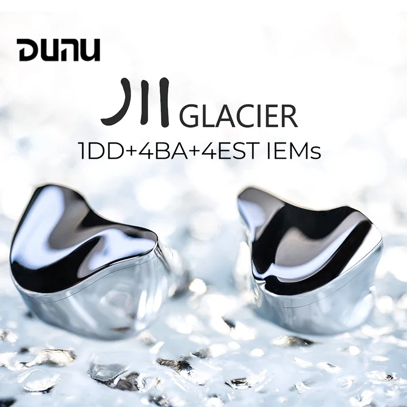 DUNU GLACIER Flagship IEMs 1DD+4BA+4EST 9 Hybrid In-Ear Earphones Detachable Cable Wired Earbuds Studio Monitor Audiophile