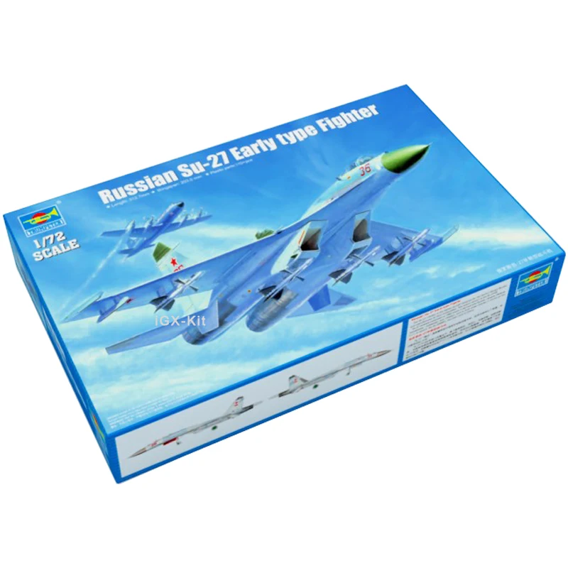 

Trumpeter 01661 1/72 Russian Sukhoi Su27 SU-27 Early Type Fighter Aircraft Craft Plastic Assembly Model Toy Gift Building Kit