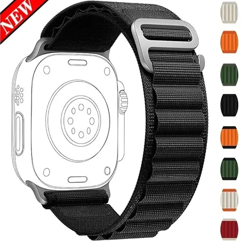 Alpine Loop Strap for Apple Watch Ultra 2 Band 49mm 44mm 45/41mm 42mm 38/40mm 46 Mm Bracelet IWatch Series 10 9 8 7 6 5 4 SE 3 1