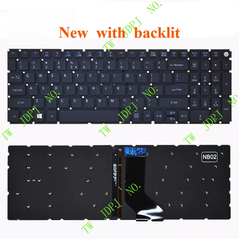 Nuevo teclado PJS para ACER E5-573 E5-573G E5-582P E5-772G E5-532G E5-522G E5-573T E5-557U E5-572G E5-575G F5-573 E15