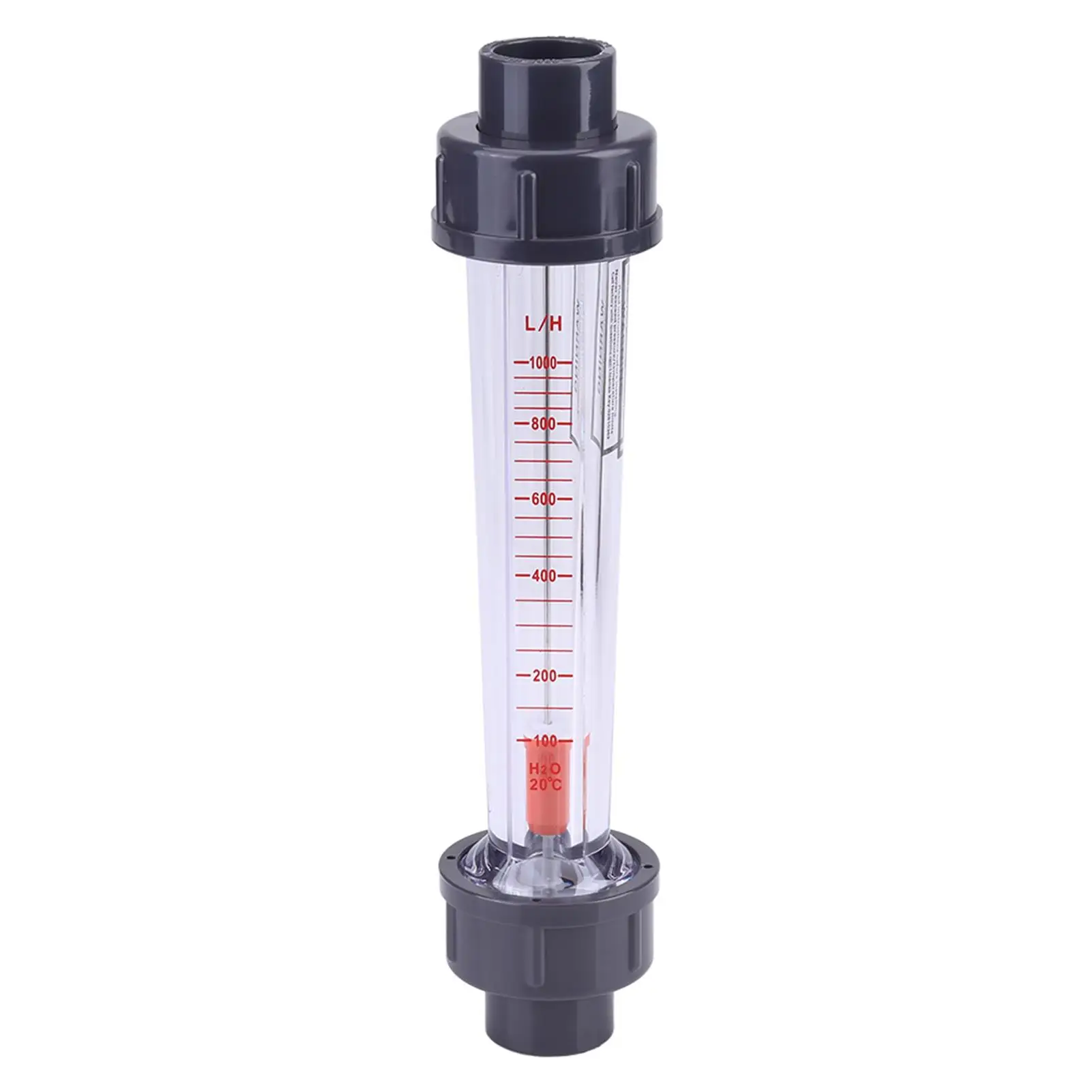 100-1000L/H Water Flowmeter - Plastic Tube Liquid Instantaneous Flow Meter for Chemical Pipeline Measurements