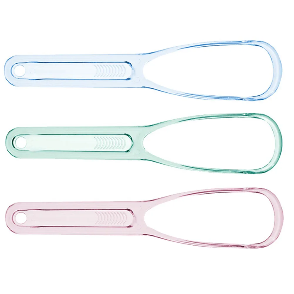 

3 Pcs Tongue Scraper for Bad Breath Second Gen Gum Friendly Cleaner Ergonomic Handle Hygiene Tool for Adults Kids Gift Family