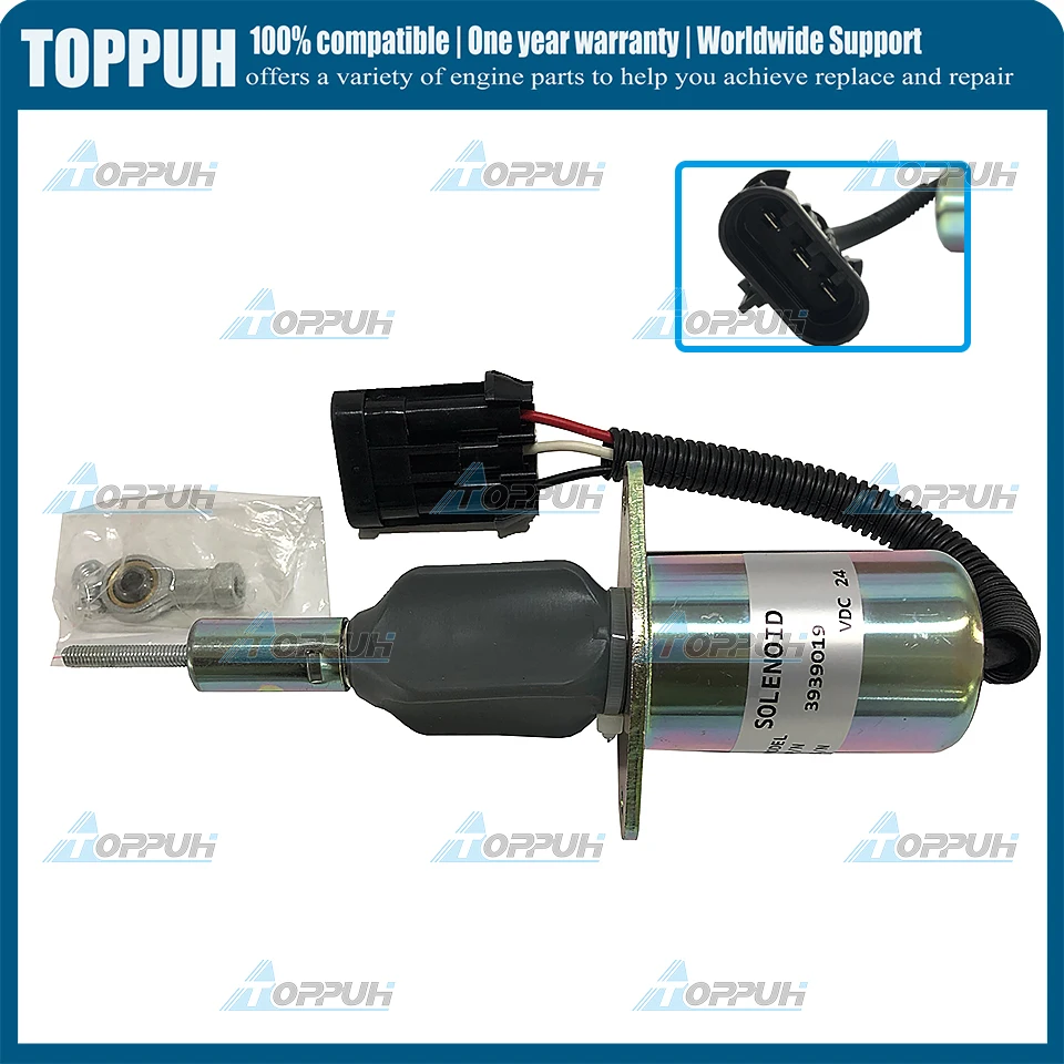 

24V 3939019 Fuel Shutdown Solenoid SA-4889-24 For Cummins Hyundai Engine