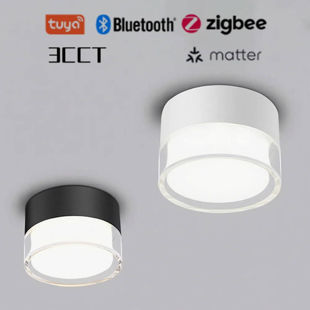 Led Surface Downlight 3CCT Tuya Bluetooth/ Zigbee Matter Fixtures Lighting Indoor Smart Lamp Lighting
