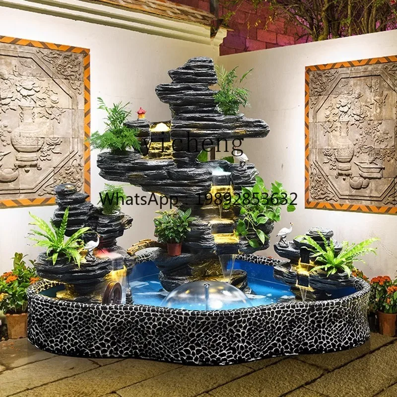 BJ  outdoor rockery flowing water fountain ornament villa courtyard fish pond outdoor fish pond garden decoration landscaping