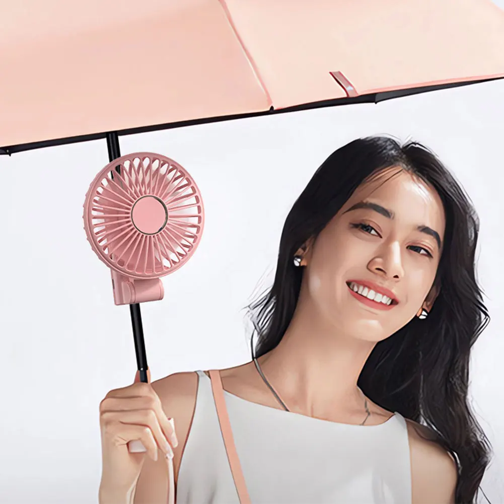 مروحة صغيرة قابلة للطي، 3 سرعات قابلة للتعديل، مروحة تبريد صيفية قابلة لإعادة الشحن، مروحة شخصية كهربائية للمظلة الخارجية #3