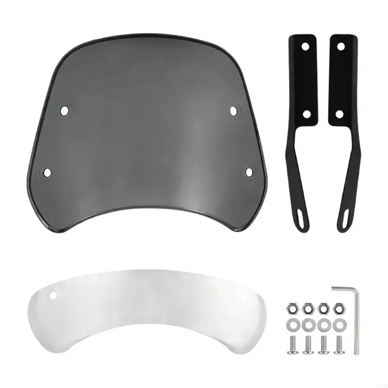 M76E Motorrad-Windschutzscheibe mit Schlitzhalterung und vier Löchern für die Scheinwerfermontage – Detail 5