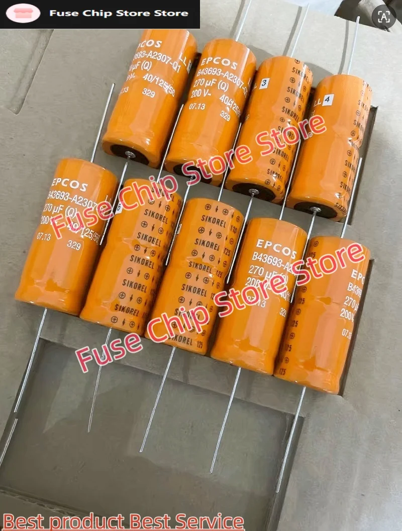 2pcs Price 270UF 200V 21x49mm B43693-A2307-Q1 Vertical Type Axial Electrolytic Capacitor Automotive SIKOREL