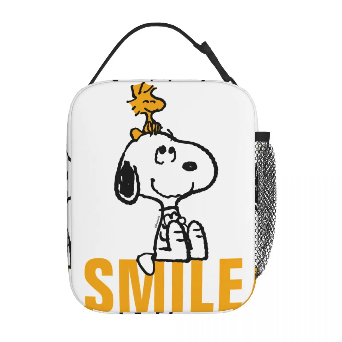 Snoopy Woodstock All Smiles Thermal Insulated Lunch Bags for Office Peanuts Comic Portable Food Bag Thermal Cooler Lunch Boxes