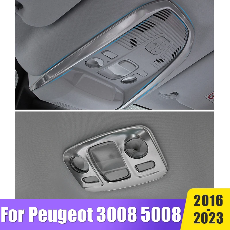 Front Rear Reading Lamp Cover For Peugeot 3008 5008 GT 3008GT 5008GT 2016 2017 2018 2019 2020 2021 2022 2023 Car Accessories