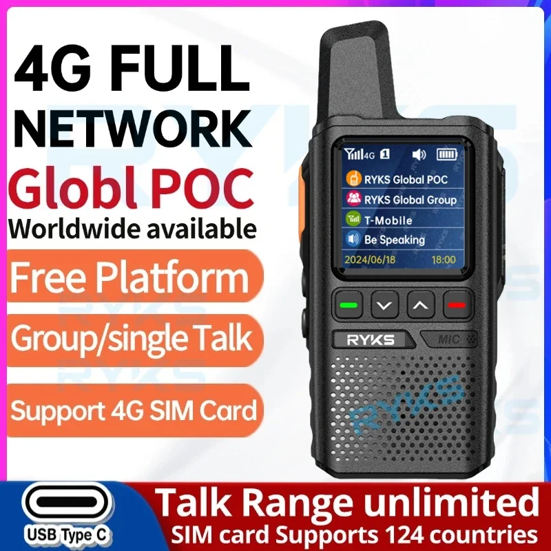 4G LTE Network Radio Walkie Talkie Phone Mobile Ham Amateur  Walkie Talkie city anti-interference