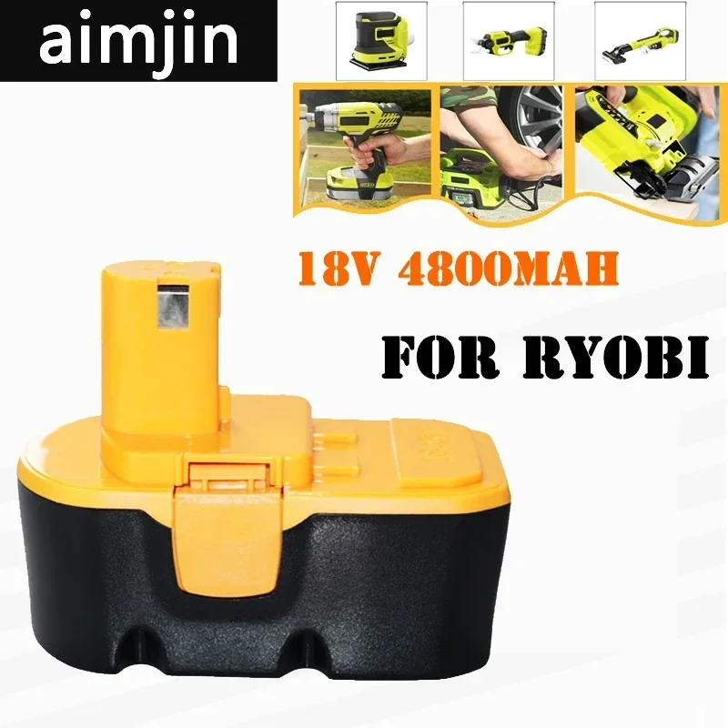 

P100 P101 18V 4800mAh Replacement Battery Compatible with Ryobi ABP1801 ABP1803 BPP1820 Cordless Power Tools