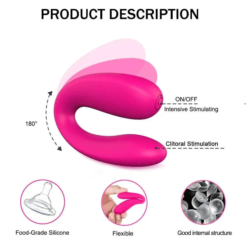 U-vormige clitorisstimulator Draagbare vrouwelijke vaginale vibrator G-spot stimulator Kleine krachtige kogelvibrator Draagbare seksspeeltjes