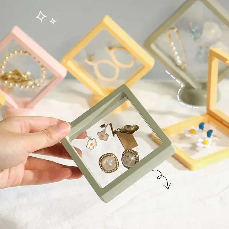 

Прозрачная пленка 10PS для упаковки ювелирных изделий, подвесная подставка для колец и серег, держатель для монет, футляр для хранения из ПЭТ-пленки