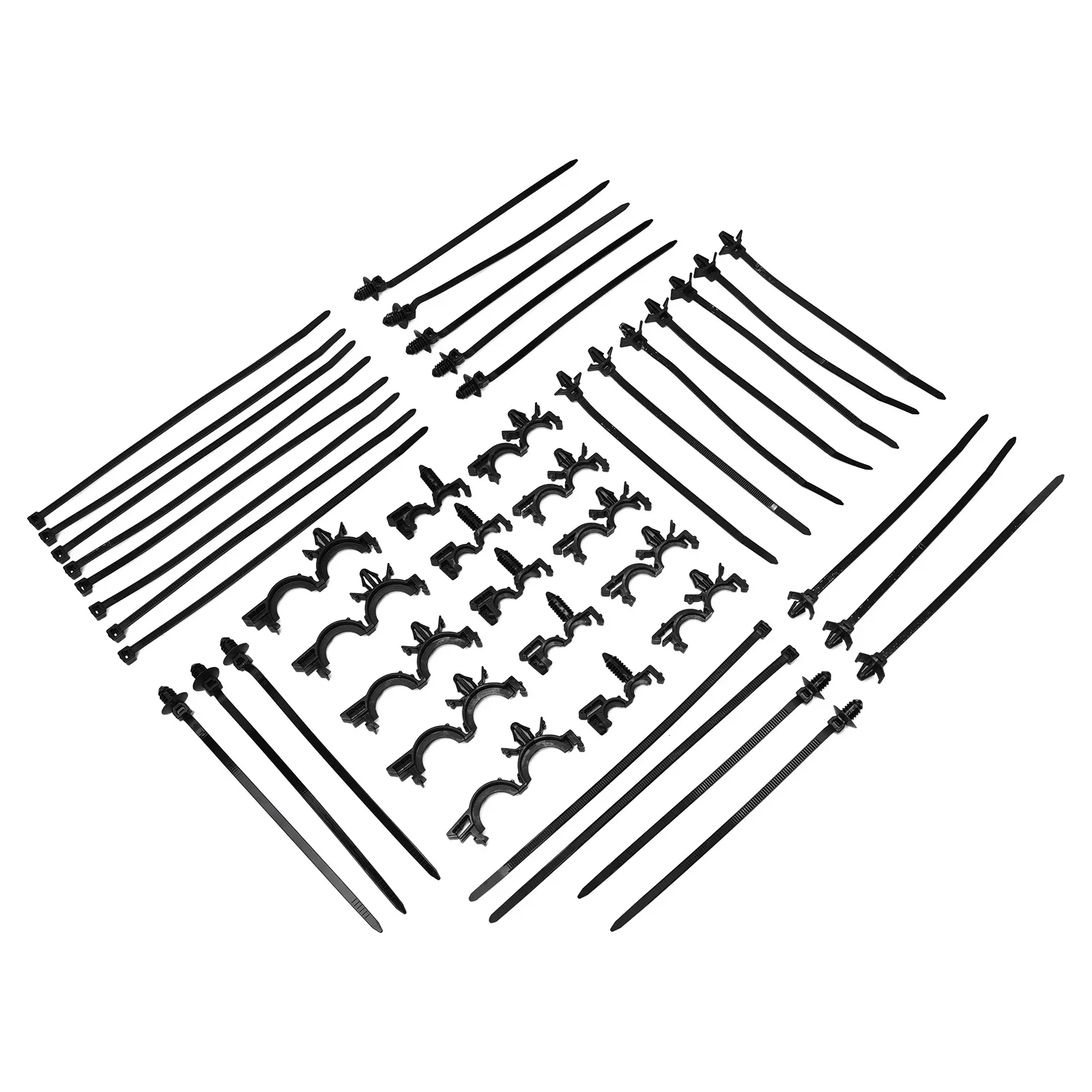 45 قطعة عالمية ﻿ سيارة سلك تسخير السحابة المشبك كليب كابل دفع جبل كابل البريدي التعادل مع مقاطع توجيه سلك السيارة المسمار البريدي العلاقات