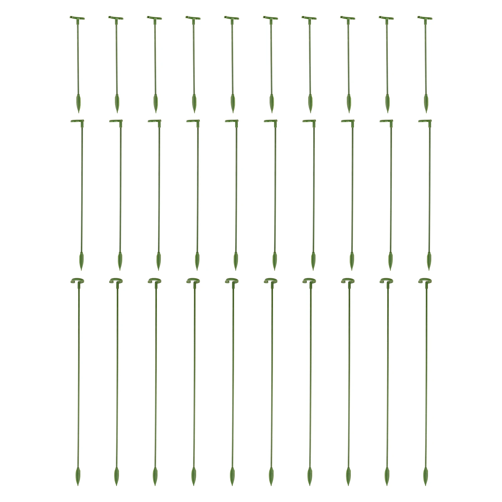 

30pcs Plant Support Rods Green Glass Fiber Potted Plants Fixed Stand Indoor Succulents Support Rack Lightweight Durable