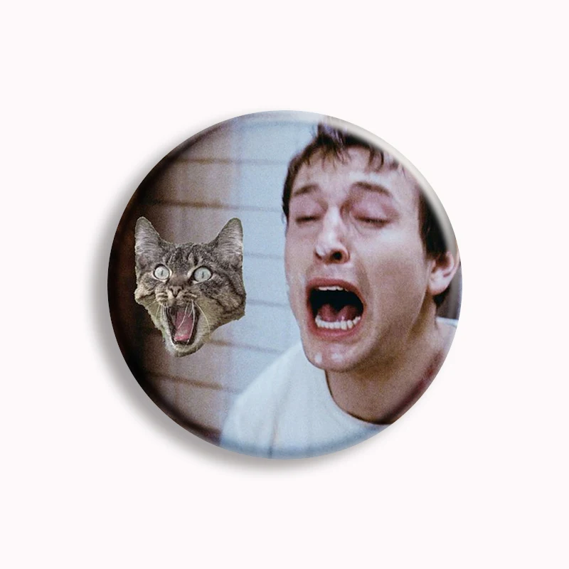 Classic Horror Movie Saw 2004 Button Pin Funny Adam Meme Cartoon Brooch Badge Bag Accessories Fans Collect Friends Gifts