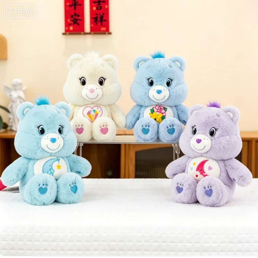 

Genuine Care Bears 33cm Fluffy Plush Bear Toy Soft Stuffed Doll Cute Cartoon Pillow Birthday Gift For Girls Kids Wholesale Toys