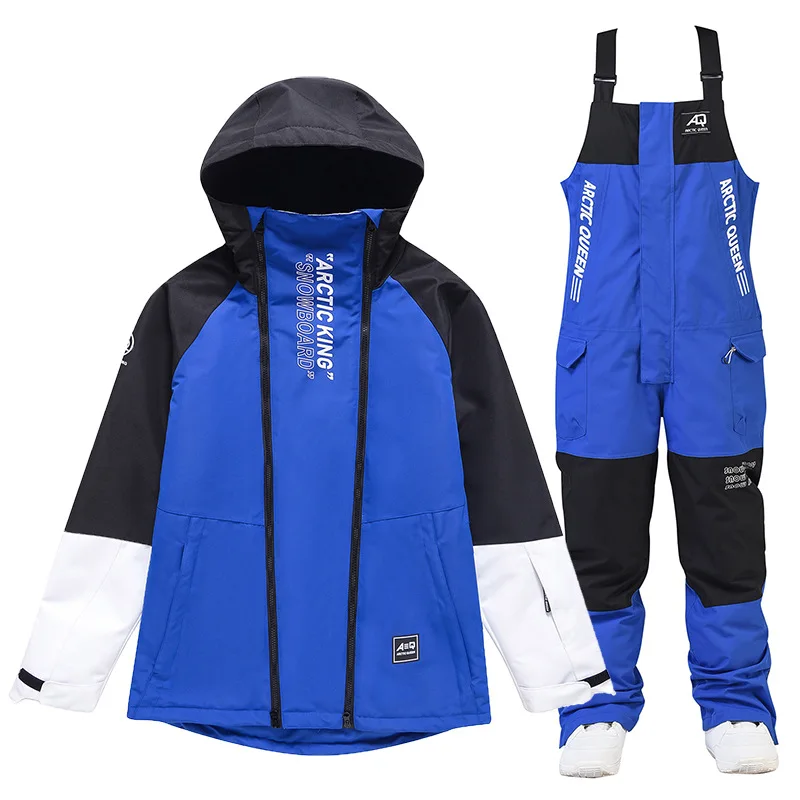 Winter Hooded Jacket Pants Women Skiing Suits Outdoor Mountain Waterproof Man Snow Sets Warm Female Snowboard Costume Clothes